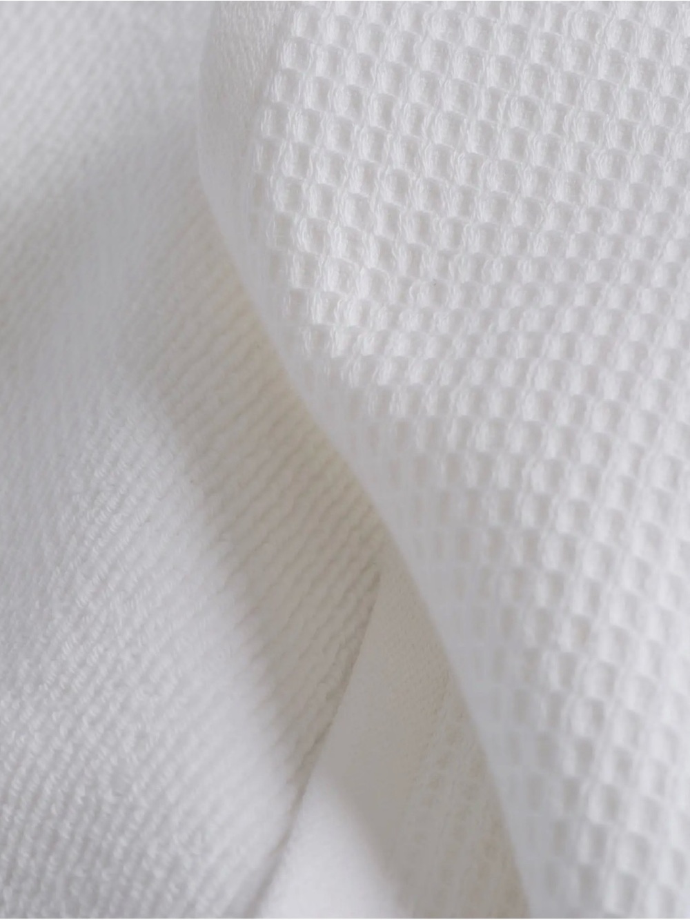 Quince Turkish Waffle Terry Bath Towels in white, set of 2 - Picture 3 of 3
